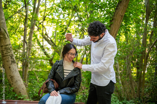 Woman crying for her partner