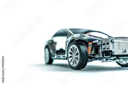 Electric vehicle isolated on white background. Concept Electric Vehicles, White Background, Isolated, Clean Energy