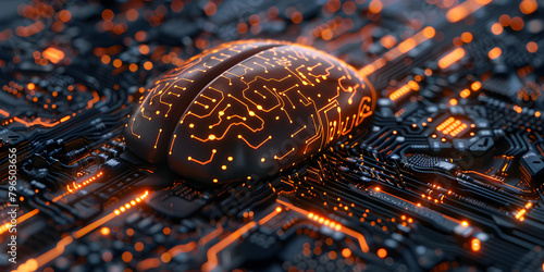The Convergence of Brains and Artificial Intelligence , A brain connected to a computer chip.