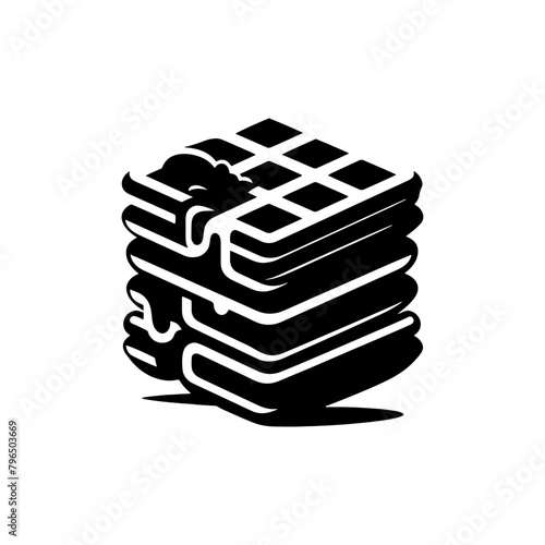 Waffle Silhouette Graphic Element - Perfect for Any Project, Waffle Illustration
