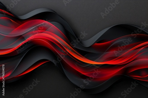 abstract black and red futu...
