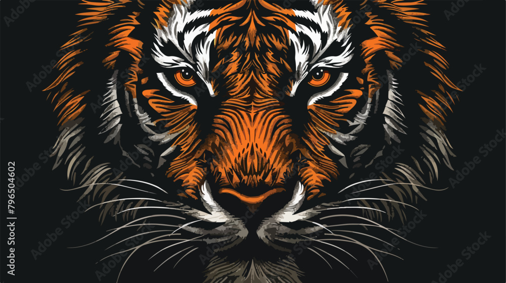 tiger face contrasting colors artwork for phone case