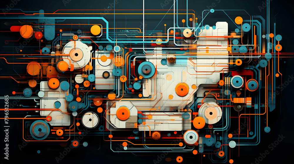 Obraz premium Abstract pattern background for a startup brand