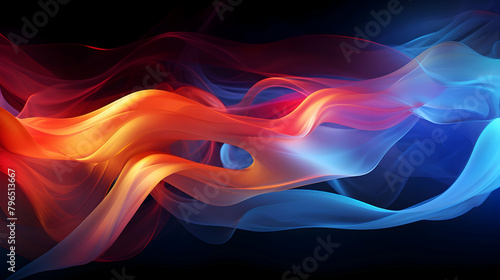 Abstract background with a wave of colored light