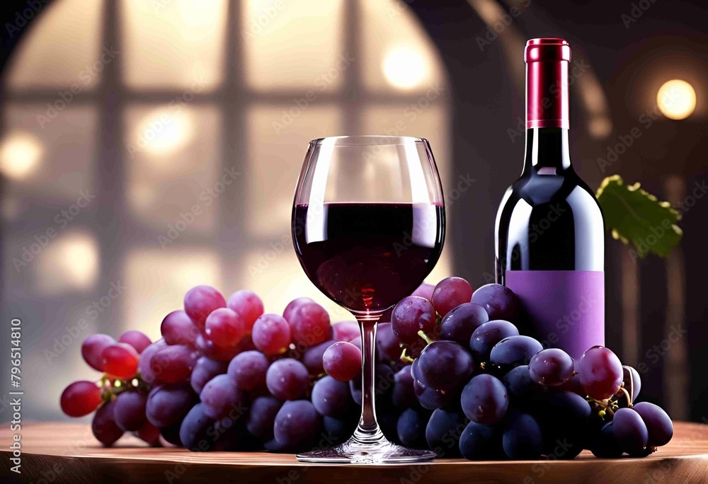 Obraz premium Quality red wine from real grapes.
