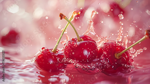 Cherry juice splash