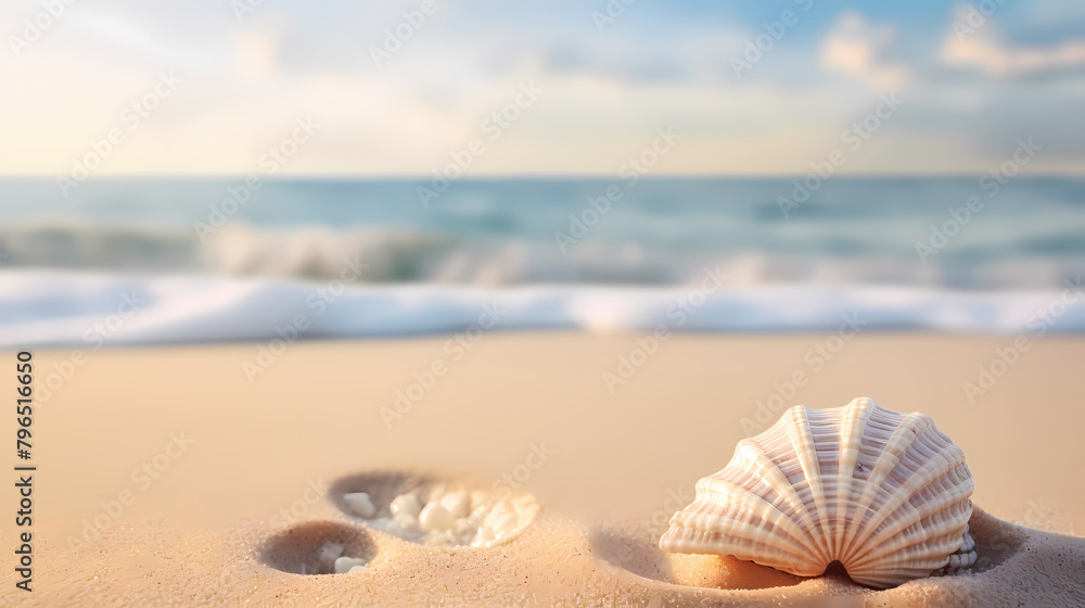 Beautiful shells on the beach