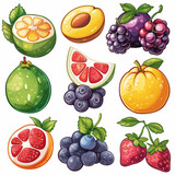 A colorful collection of fresh citrus and other fruits