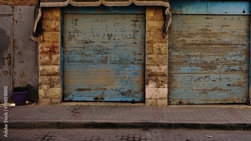 metal roller doors to the street