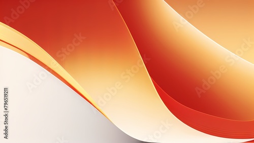 Abstract red and gold shapes background with golden lines wave