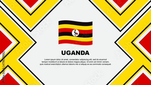Uganda Flag Abstract Background Design Template. Uganda Independence Day Banner Wallpaper Vector Illustration. Uganda Vector