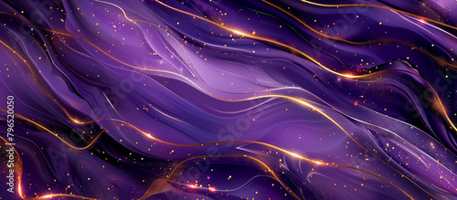 abstract liquid purple and gold texture background