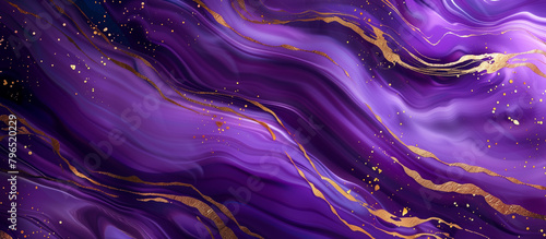 abstract liquid purple and gold texture background