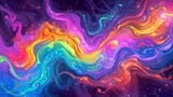 Colorful background with twisting vortexes and dying nebulae