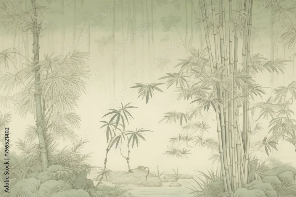 Bamboo drawing sketch architecture. Bamboo drawing sketch architecture.
