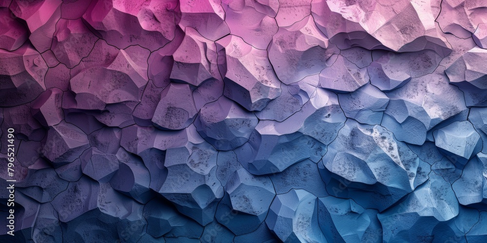 A blue and purple rock wall with a purple and blue background A blue and purple rock wall with a purple and blue background