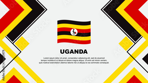 Uganda Flag Abstract Background Design Template. Uganda Independence Day Banner Wallpaper Vector Illustration. Uganda Banner