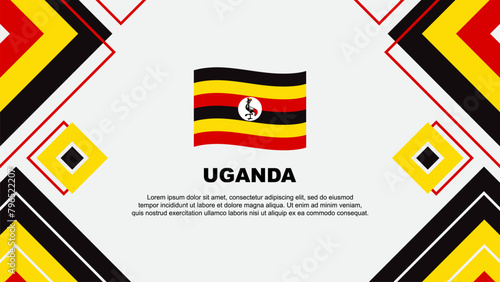 Uganda Flag Abstract Background Design Template. Uganda Independence Day Banner Wallpaper Vector Illustration. Uganda Background