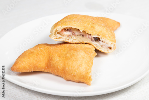 Panzerotto pugliese, Apulian panzerotto, typical fried pizza from Puglia