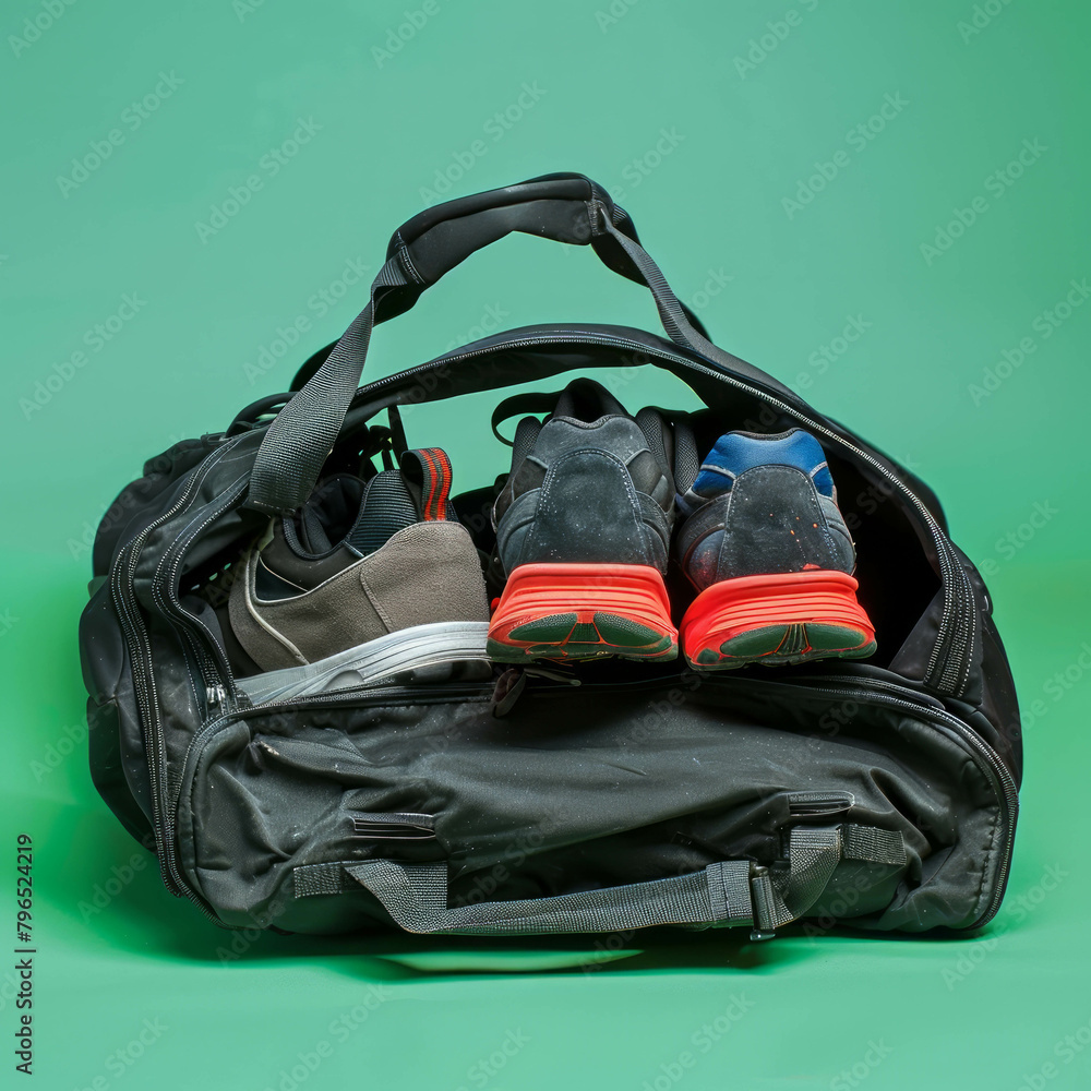 Compact shoe storage case, designed to hold and protect your favorite pairs, AI generative. Compact shoe storage case, designed to hold and protect your favorite pairs, AI generative.