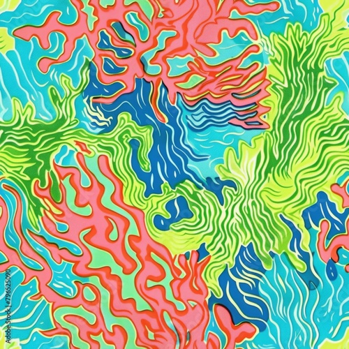 Vibrant Abstract Topographical Lines Map Design