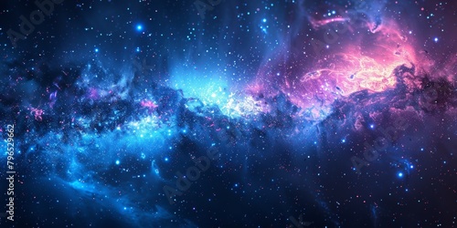 A galaxy with a blue and purple hue