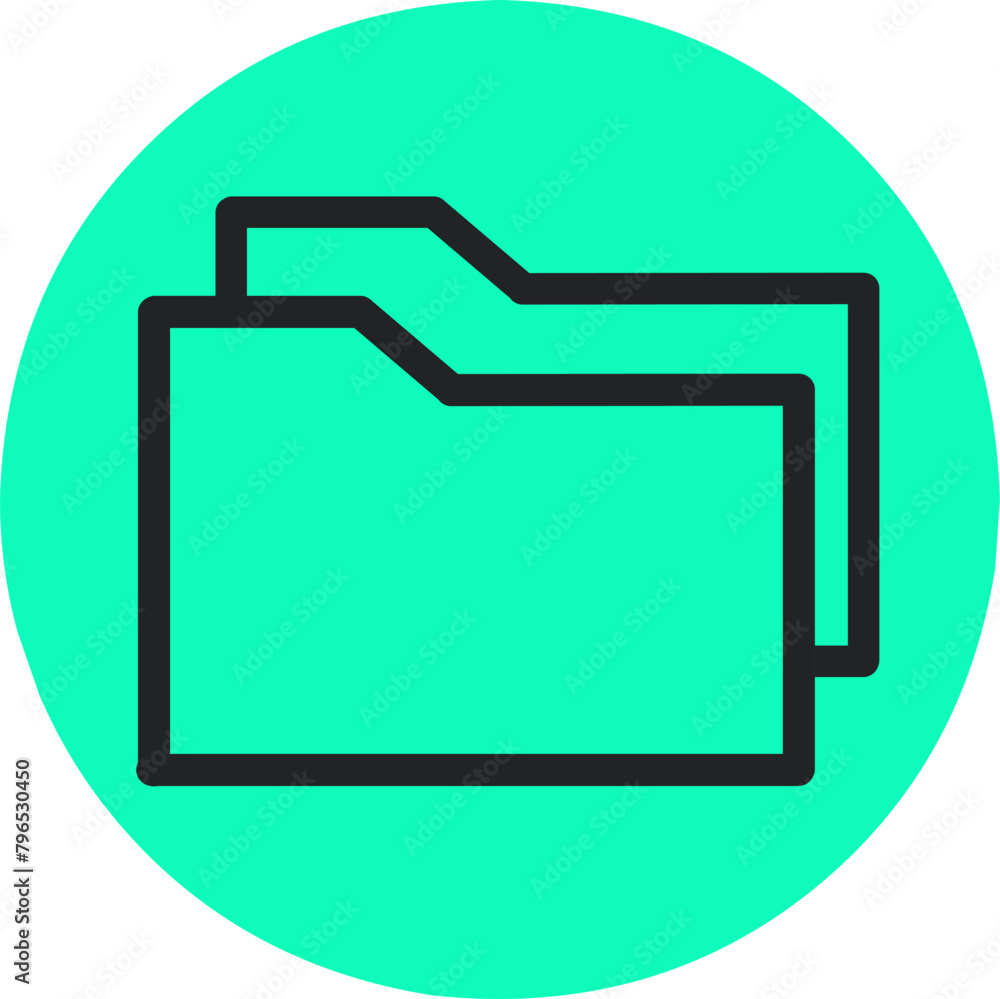 Folder icon, vector illustration. Flat design style. Folder icon, vector illustration. Flat design style.