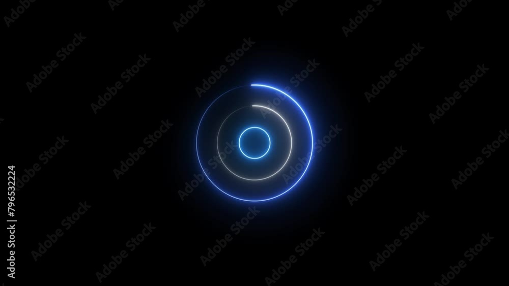 Abstract radio wave technology animation and loop circle. Abstract radio wave technology animation and loop circle.
