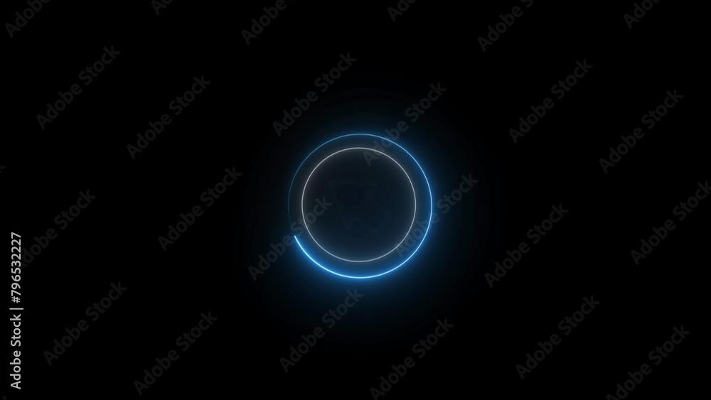 Abstract neon location signal icon animation. Abstract neon location signal icon animation.