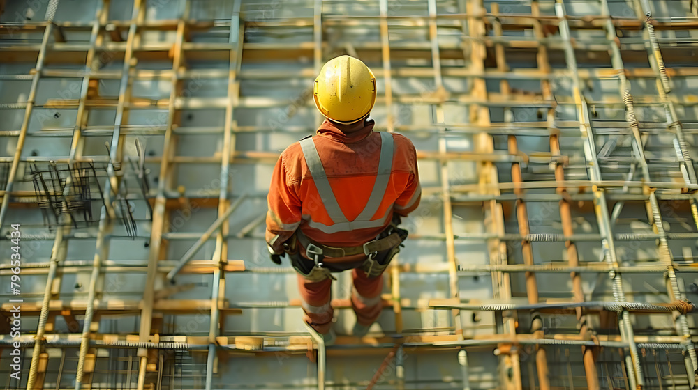 construction worker on construction site construction worker on construction site