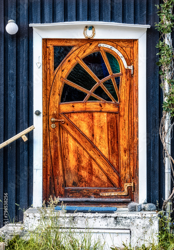 Uncommon Entrance Door in Kabelvåg in Lofoten, Norway