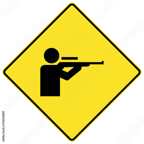 Shooting range sign