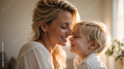 Mother holding her newborn child. Woman and infant boy relax and playing on white background. Mom of breast feeding baby. Family, maternity, tenderness, parenthood, responsibility concept. Banner