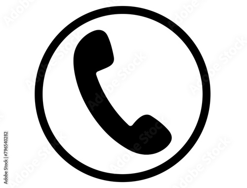 Telephone symbol silhouette vector art