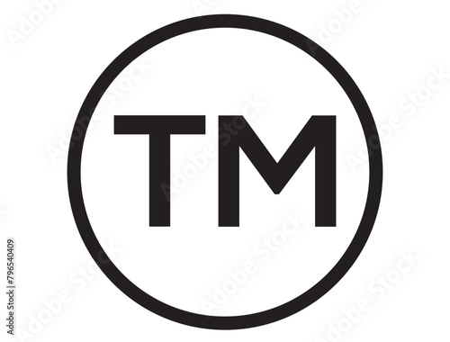 Trademark symbol silhouette vector art