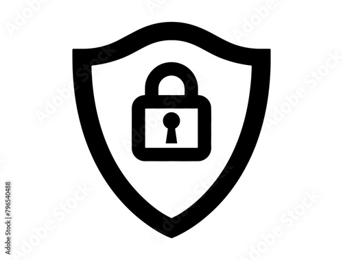 Security symbol silhouette vector art