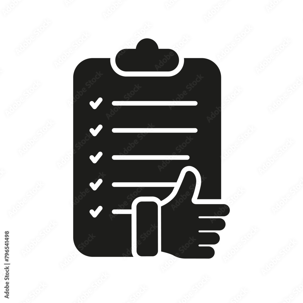 Thumb Up And Paper Document Silhouette Icon. Approve Business Agreement Glyph Pictogram. Customer Positive Feedback Symbol. Confirmation Solid Sign. Isolated Vector Illustration Thumb Up And Paper Document Silhouette Icon. Approve Business Agreement Glyph Pictogram. Customer Positive Feedback Symbol. Confirmation Solid Sign. Isolated Vector Illustration