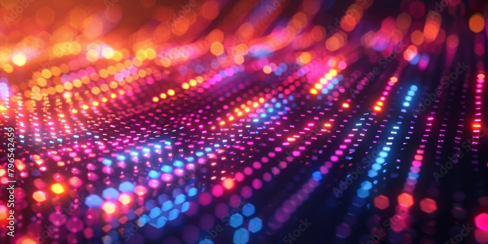 A colorful, abstract pattern of dots and lines A colorful, abstract pattern of dots and lines