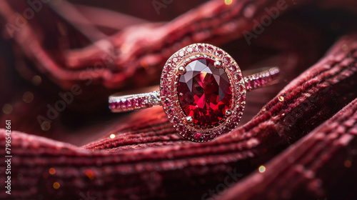 A regal crimson setting with "80%" in bold garnet, radiating passion and intensity.