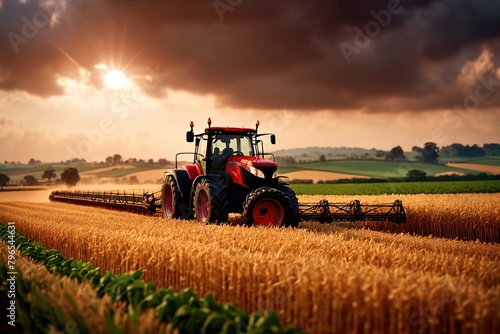 Modern industrialized agriculture using technology  agritech farming of crops