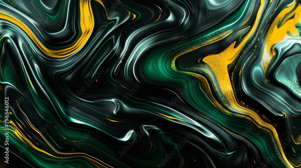 Fototapeta premium green yellow black abstract background