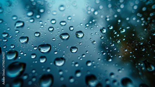  close-up picture of raindrops on window