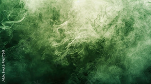 A greenish smokey background with a greenish smokey foreground