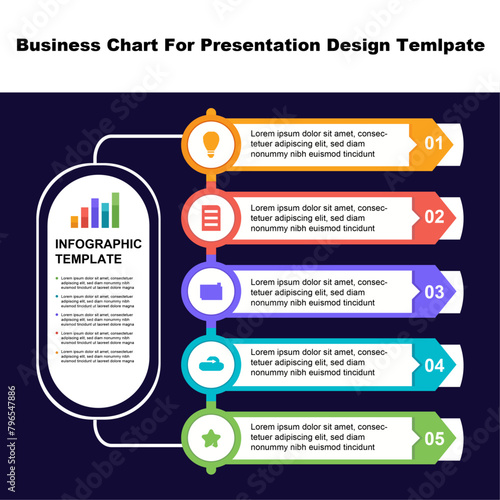 business chart for peresentation desing photo