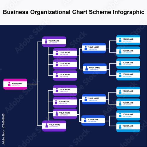 business orgajizational chart scheme