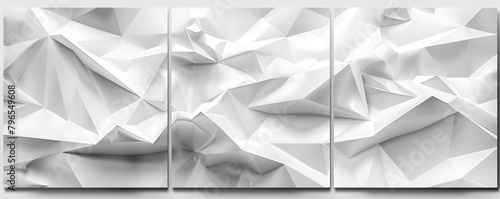 Modern triangle geometric shapes in a triptych suitable for transforming contemporary business environments #796549608