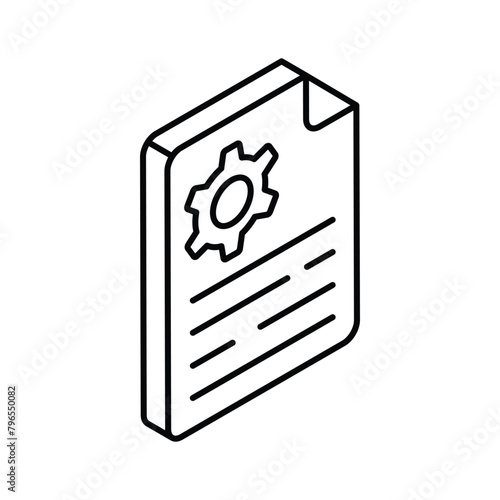 An isometric icon of file management, easy to use and download