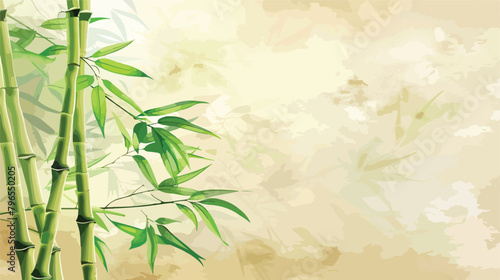 Bamboo chasen on light background Vectot style vector