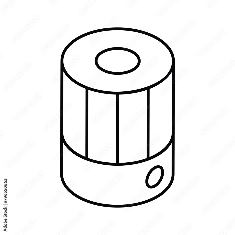 Isometric vector of smart speaker, editable icon Isometric vector of smart speaker, editable icon