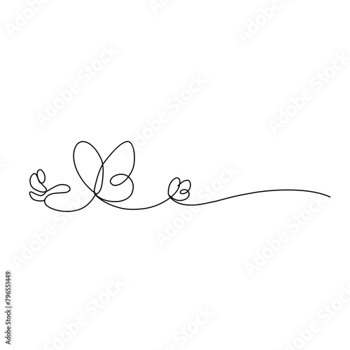 Wallpaper Mural line drawing of butterfly Torontodigital.ca